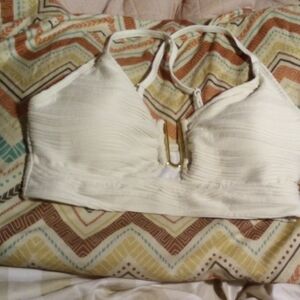 NWOT! Cream Colored Bikini Top